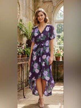 A New Day Purple Floral Maxi Dress